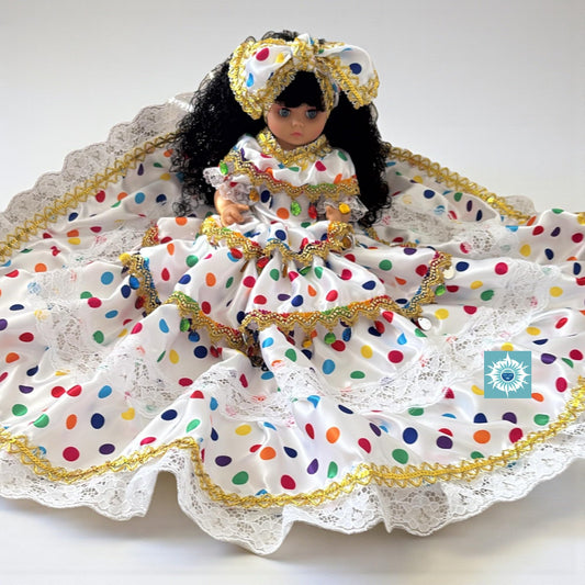 Rainbow Dots Gypsy Doll for Santeria – Muneca Gitana