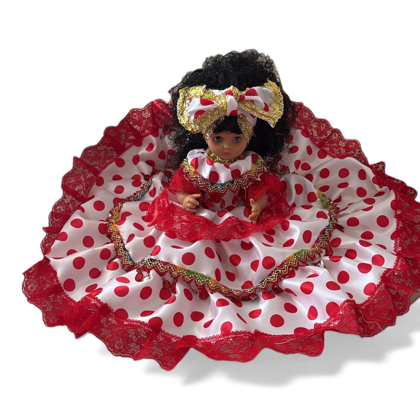 Santeria Red Polka Dot Gitana Doll – Muneca Ritual Yoruba