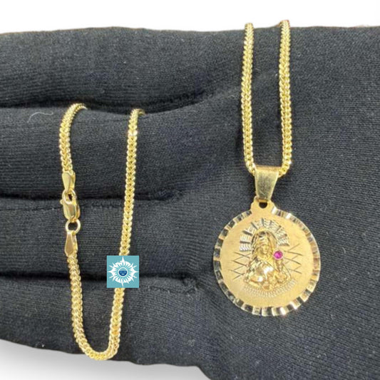 Real Gold 10K Santa Barbara Pendant Necklace – Chain