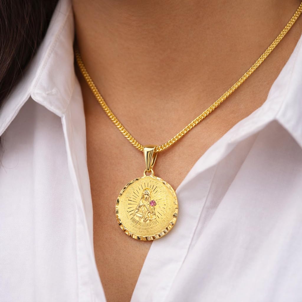 Real Gold 10K Santa Barbara Pendant Necklace – Chain