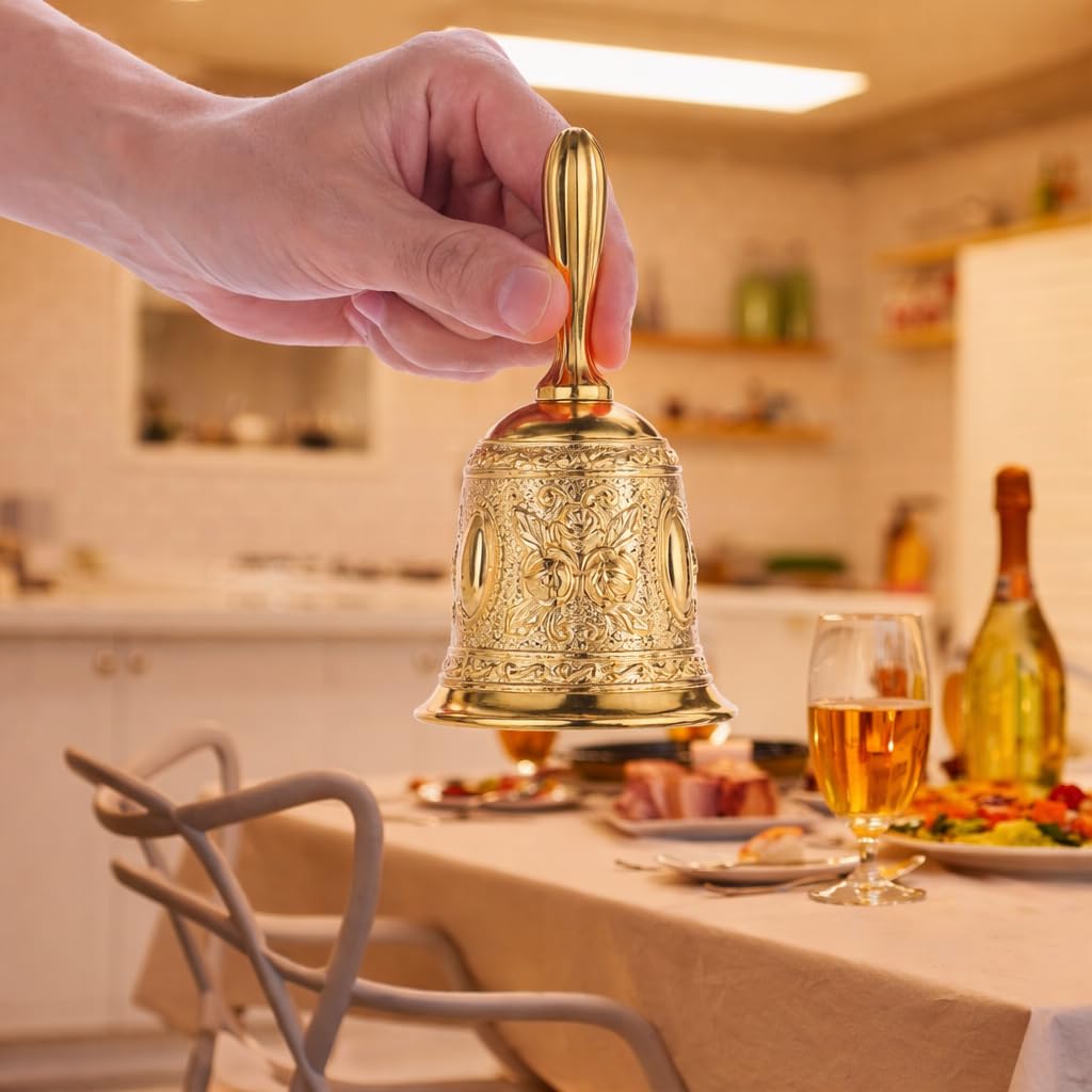 Oshun Yellow Gold Spiritual Hand Bell for /Obatala