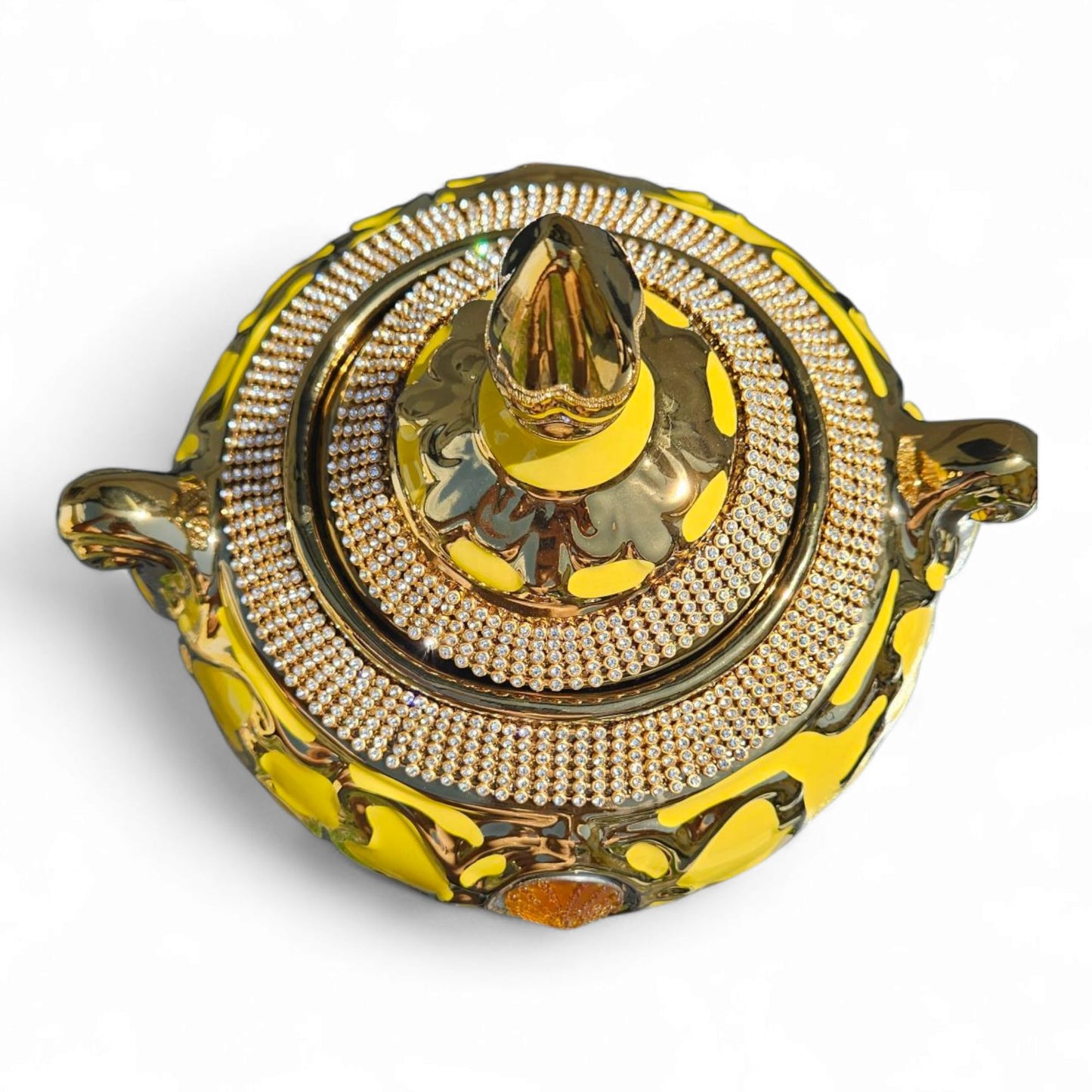 Oshun – Porcelain Orisha Sopera Bowl with Lid – 9'' x 8.5''