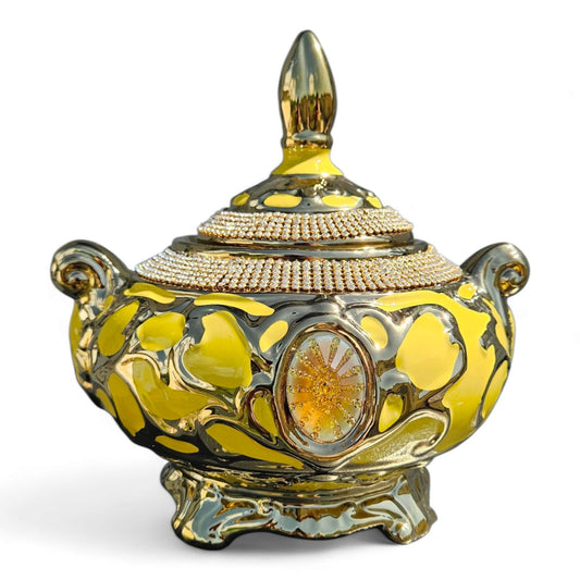 Oshun – Porcelain Orisha Sopera Bowl with Lid – 9'' x 8.5''