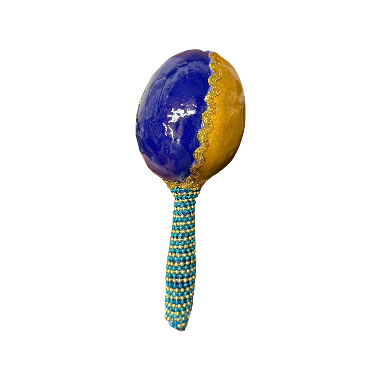 Elegua - Eshu Maraca Handcrafted for Santeria and Spiritual Practices with Cowrie Shells, Orishas