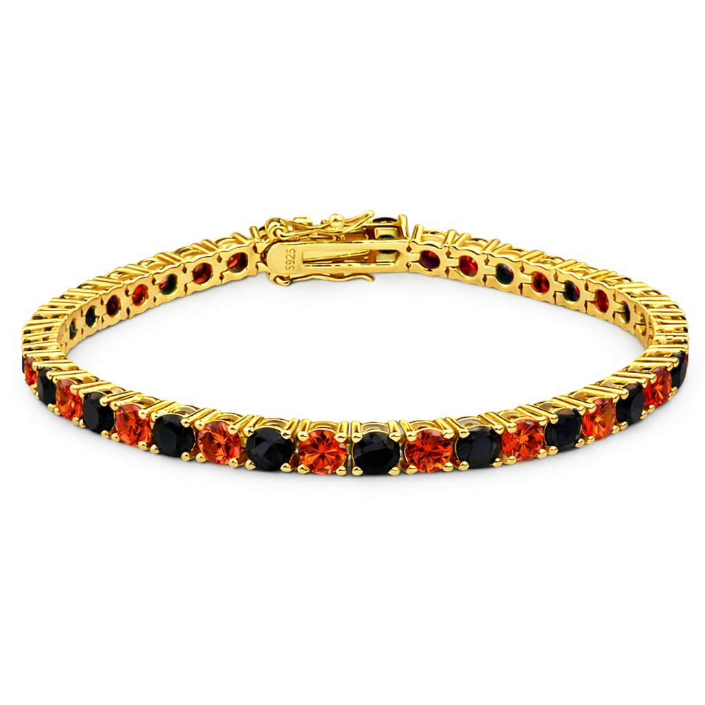 Orisha Tennis Bracelet – 925 Sterling Silver & Gold