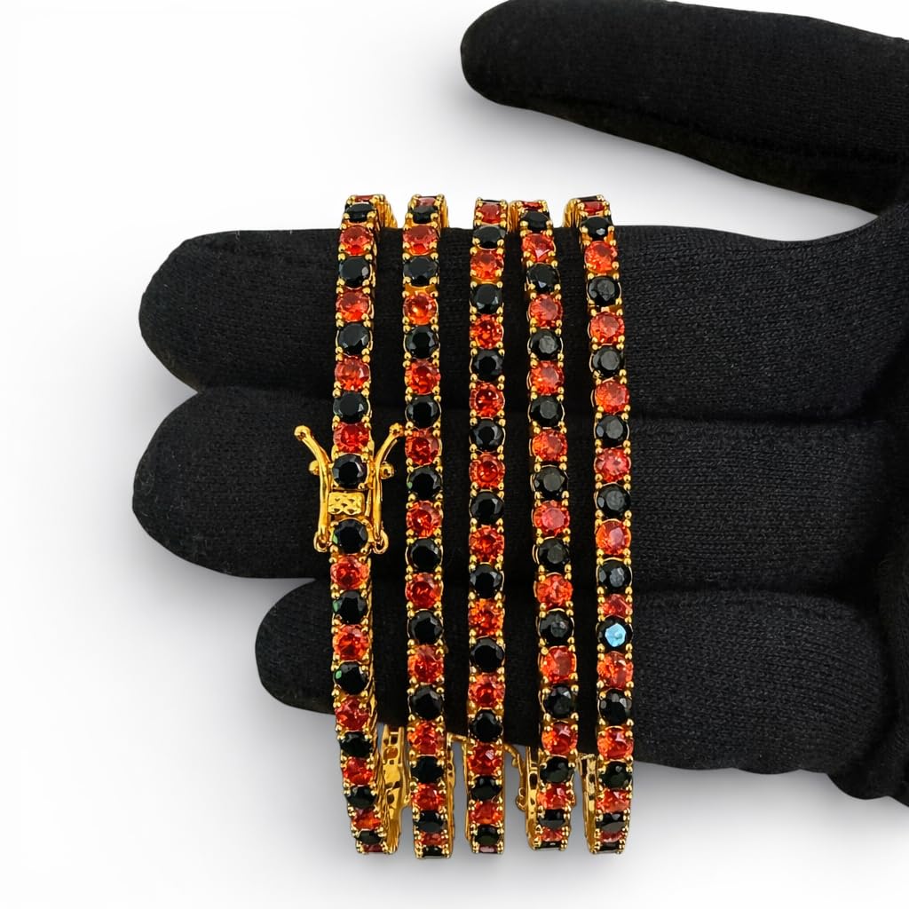 Orisha Tennis Bracelet – 925 Sterling Silver & Gold
