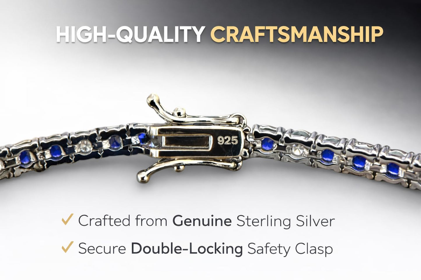 Orisha Tennis Bracelet – 925 Sterling Silver & Gold