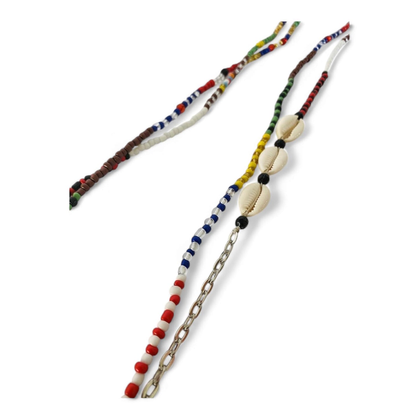 Collar de Bandera - Orisha Beaded Necklaces with Cowrie Shells