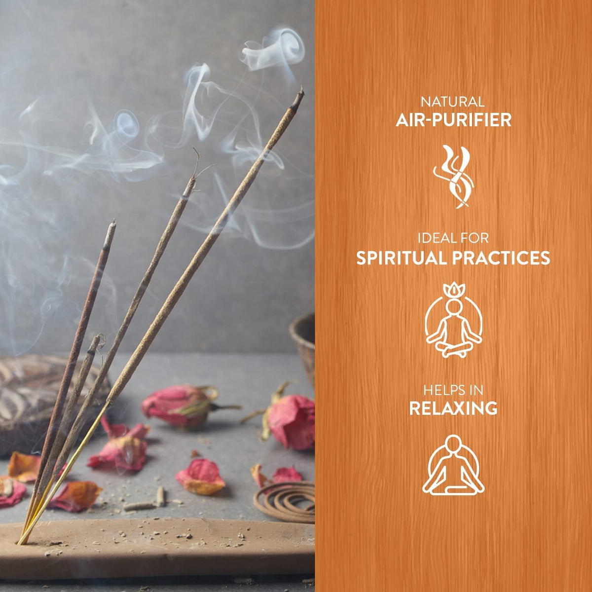 HEM Cedar Incense Sticks Pack Of 120 Count | 100% Natural, Pure House & Flower Powder | Fresh & Long