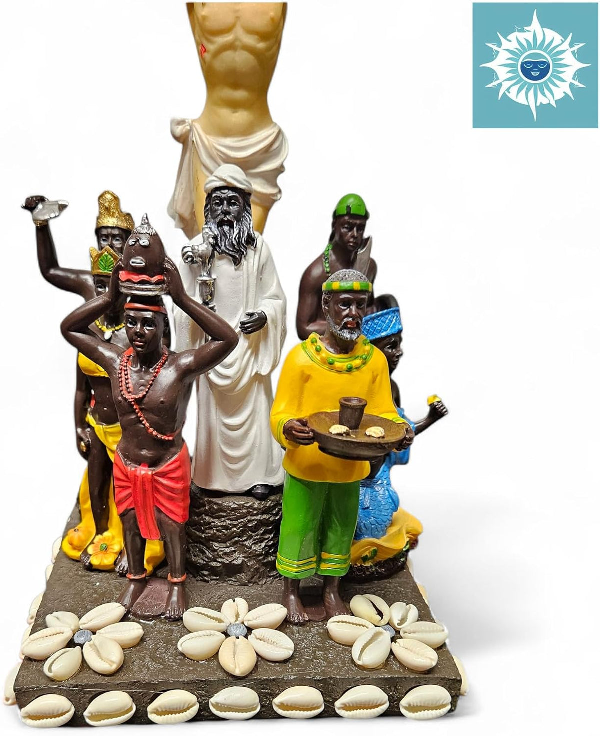 12 inch Seven African Powers Statue | Siete Potencias Africanas | Christ with Oshun, Yemaya, Chango,