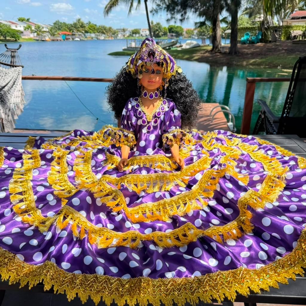 26" Purple Yoruba Gitana Muneca – Spiritual Santeria Altar Decor