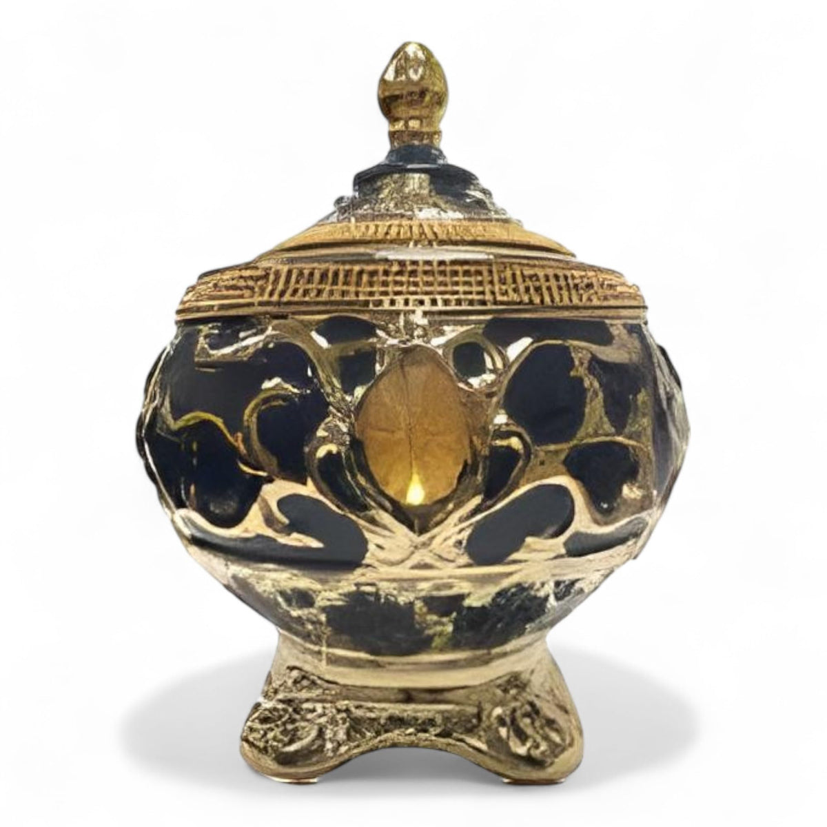 Porcelain Orisha Sopera – 8.25'' x 10.5'' – Santeria Offering Tureen for Ochun, Yemaya, Obatala (Blu