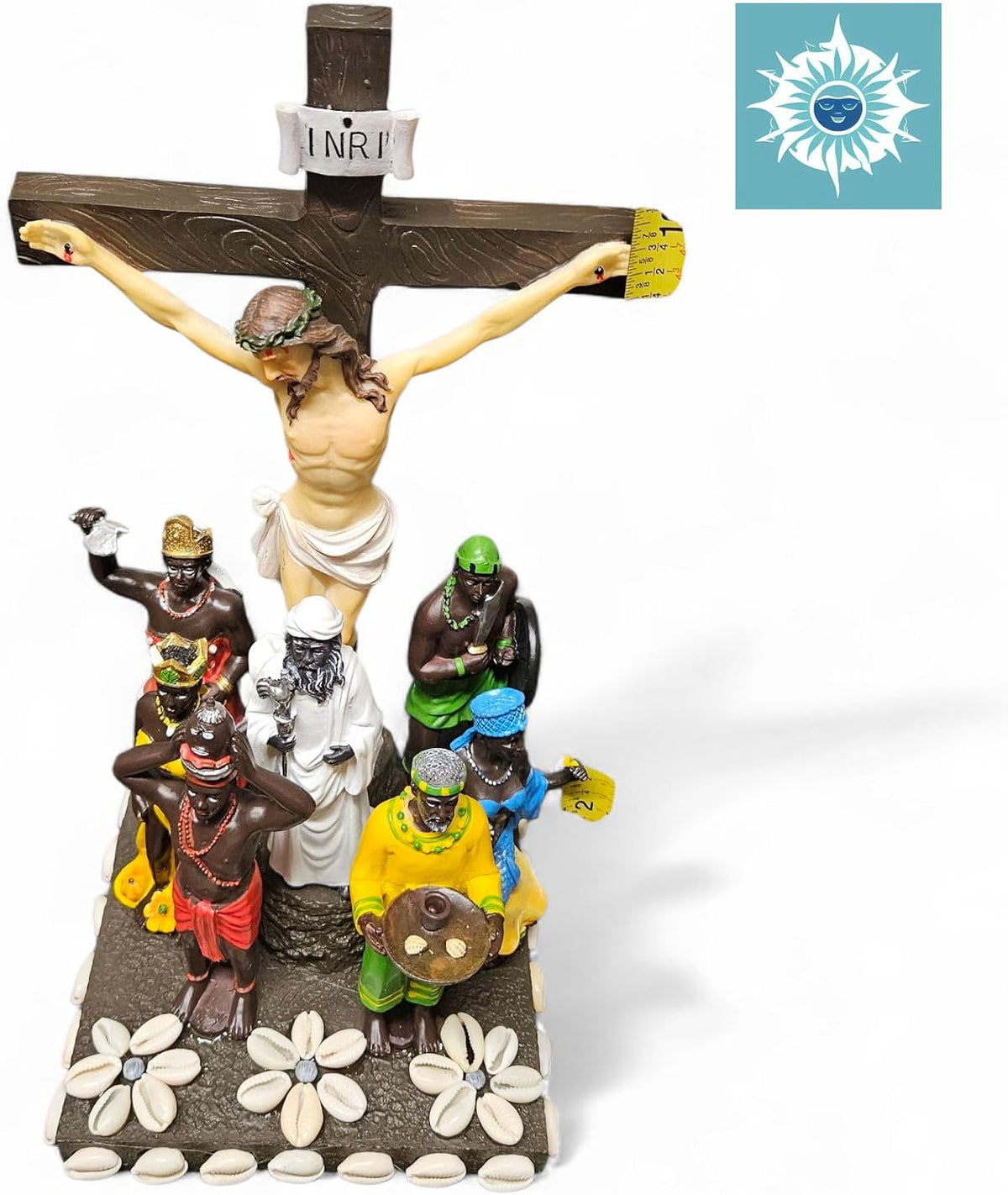 12 inch Seven African Powers Statue | Siete Potencias Africanas | Christ with Oshun, Yemaya, Chango,