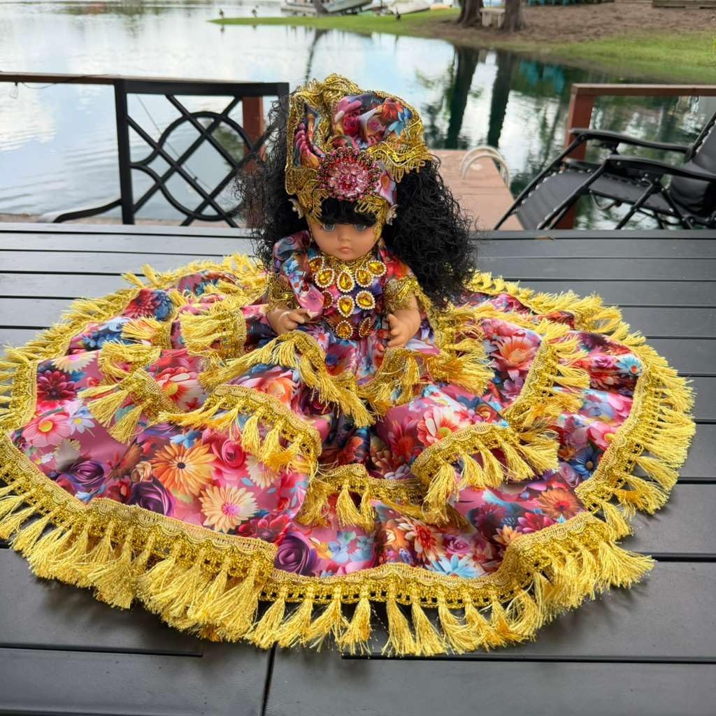12" Floral Muneca Gitana Yoruba – Spiritual Altar Decor Santeria Home Decor