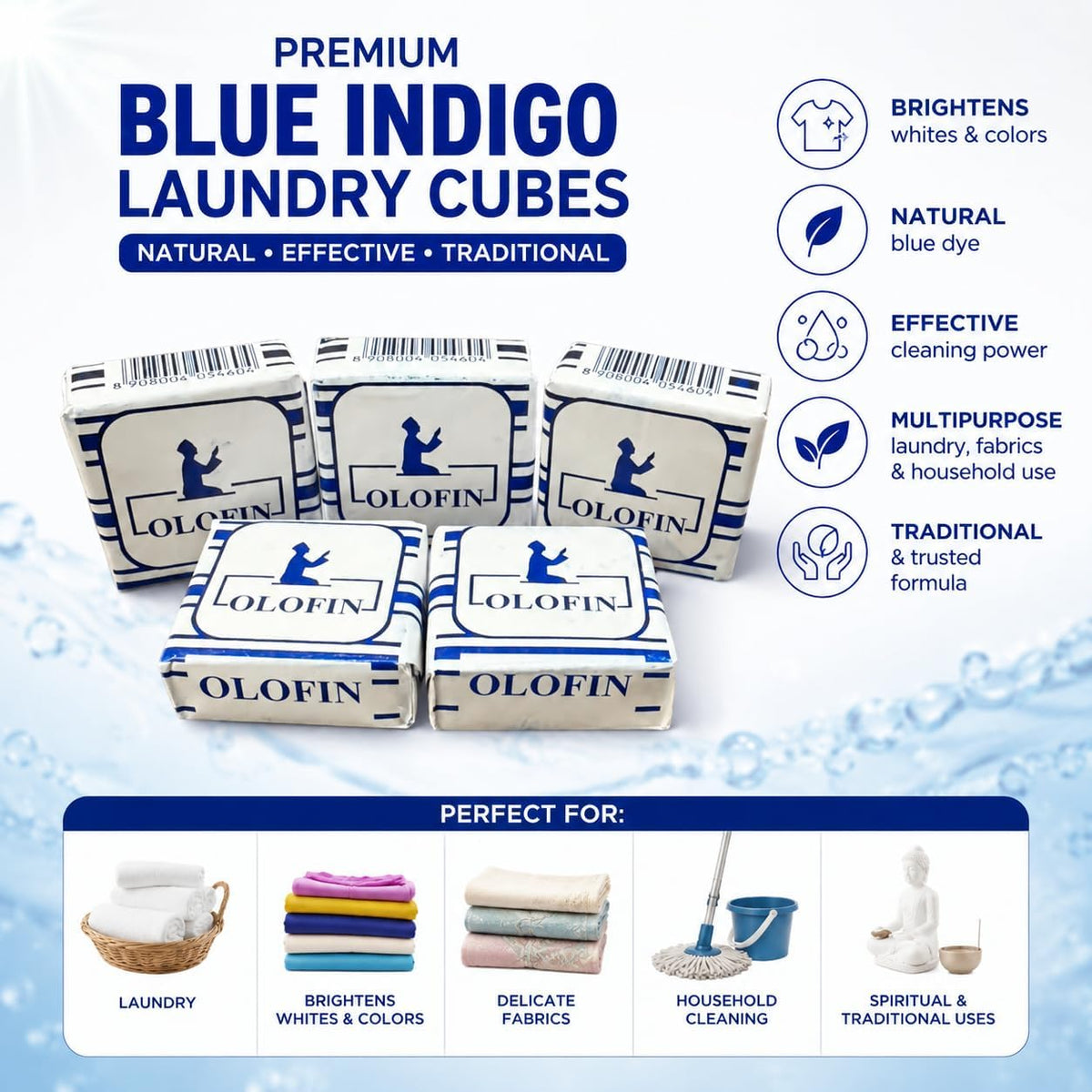 Blue Indigo Cubes 10 Pack – Añil Azul Laundry Whitener (10 PCS)
