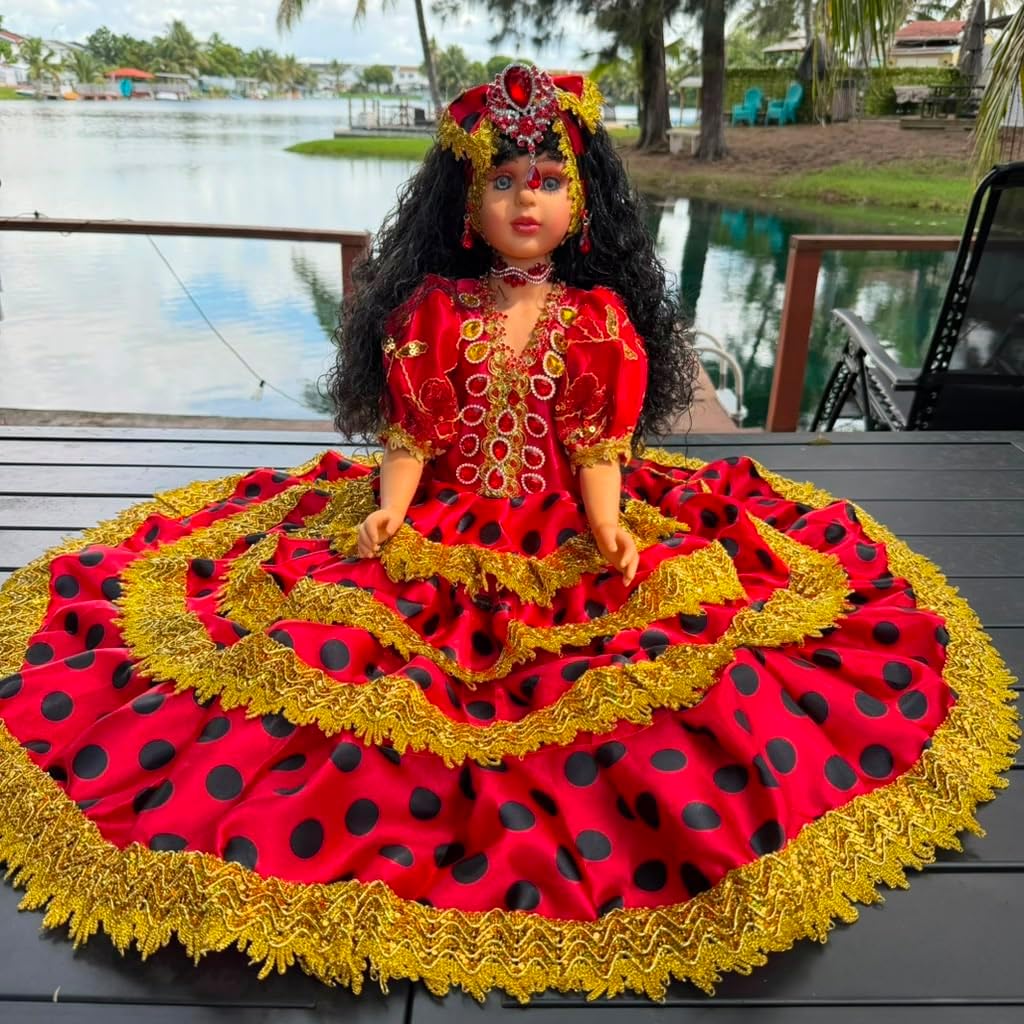 Gitana Spiritual Muneca 26 Inch Red Dress Yoruba Santeria Altar Decor