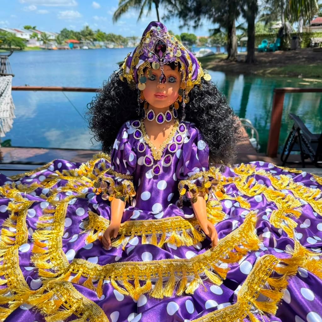 26" Purple Yoruba Gitana Muneca – Spiritual Santeria Altar Decor