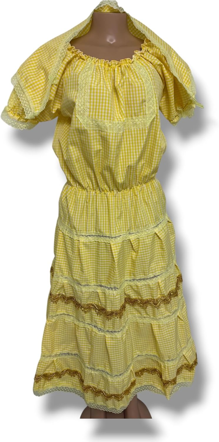 Santeria Dress with Quilla for Women | Traditional Orisha Outfit for Yemaya, Ochun, Oya & Chango | R