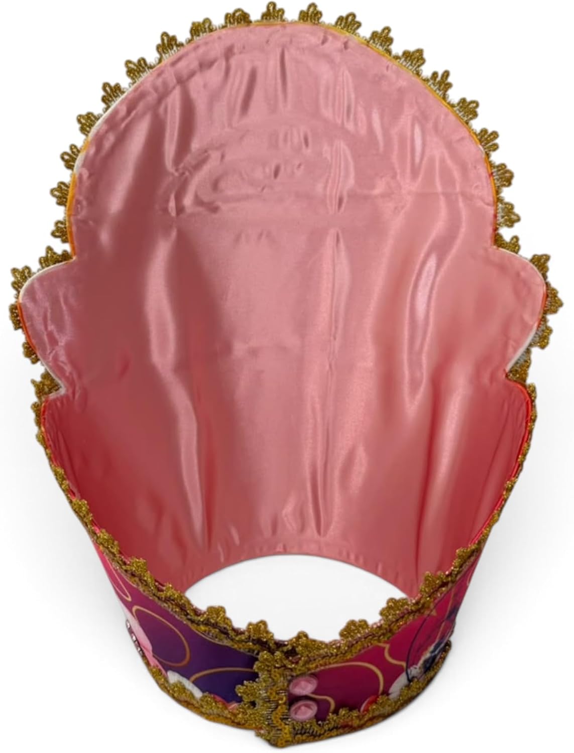 Decorated Orisha Obba Crown Yoruba Santeria Spiritual Altar Ceremonial Religious Decoration, Pink