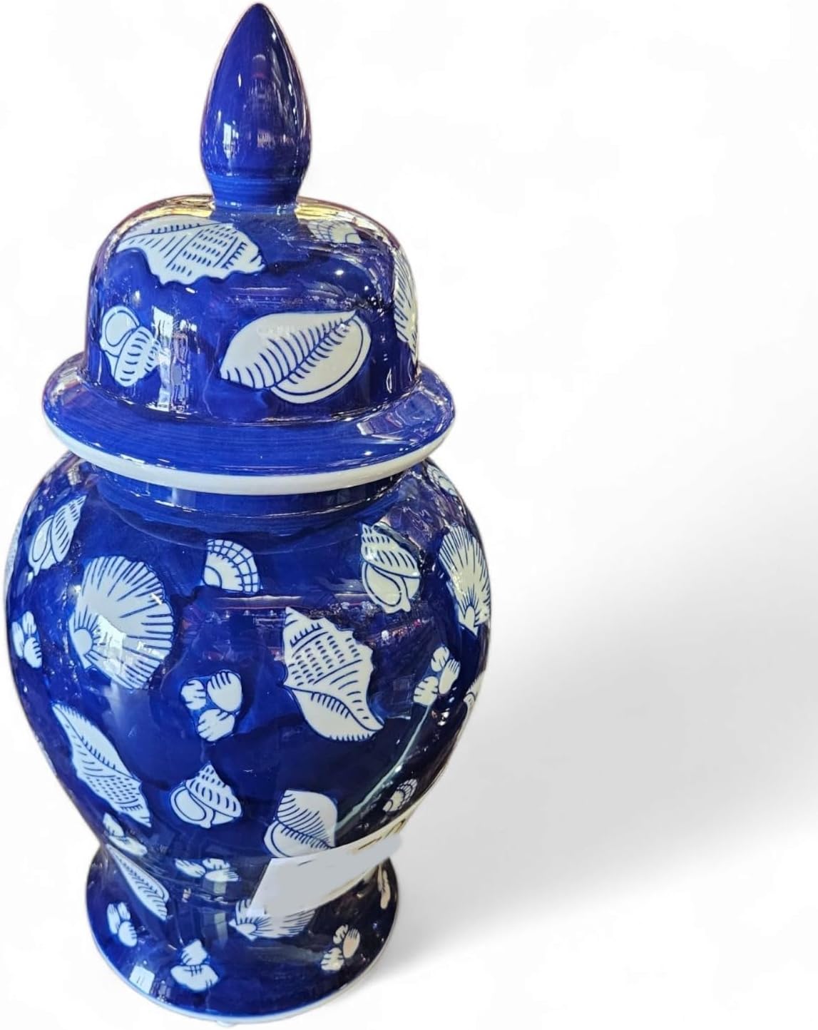 20" Porcelain Olocun Jar Potiche for Santería – Handcrafted Ritual Vase for Orisha Offering & Spirit