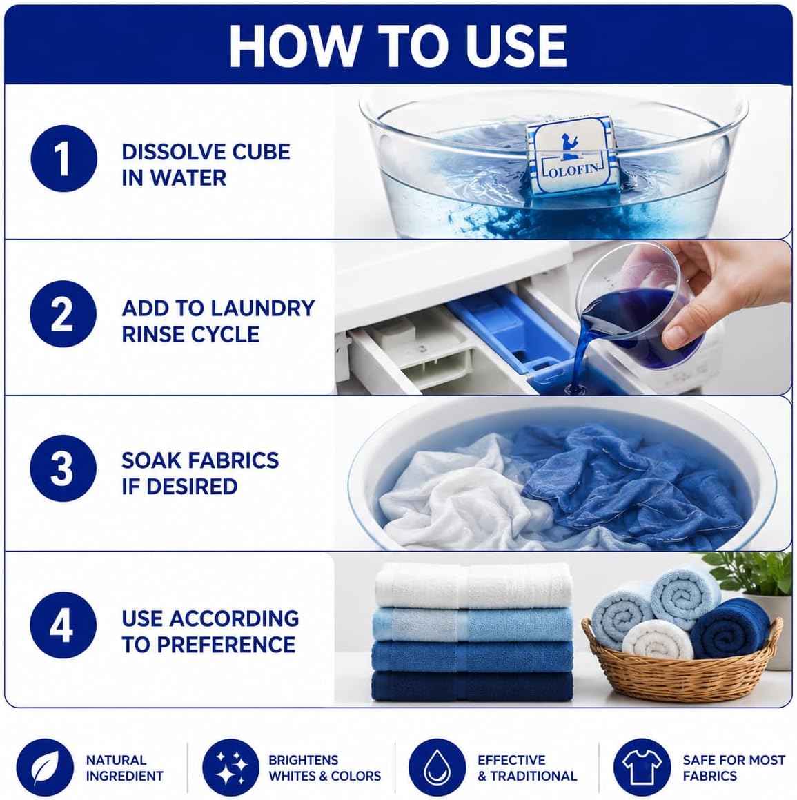 Blue Indigo Cubes 10 Pack – Añil Azul Laundry Whitener (10 PCS)