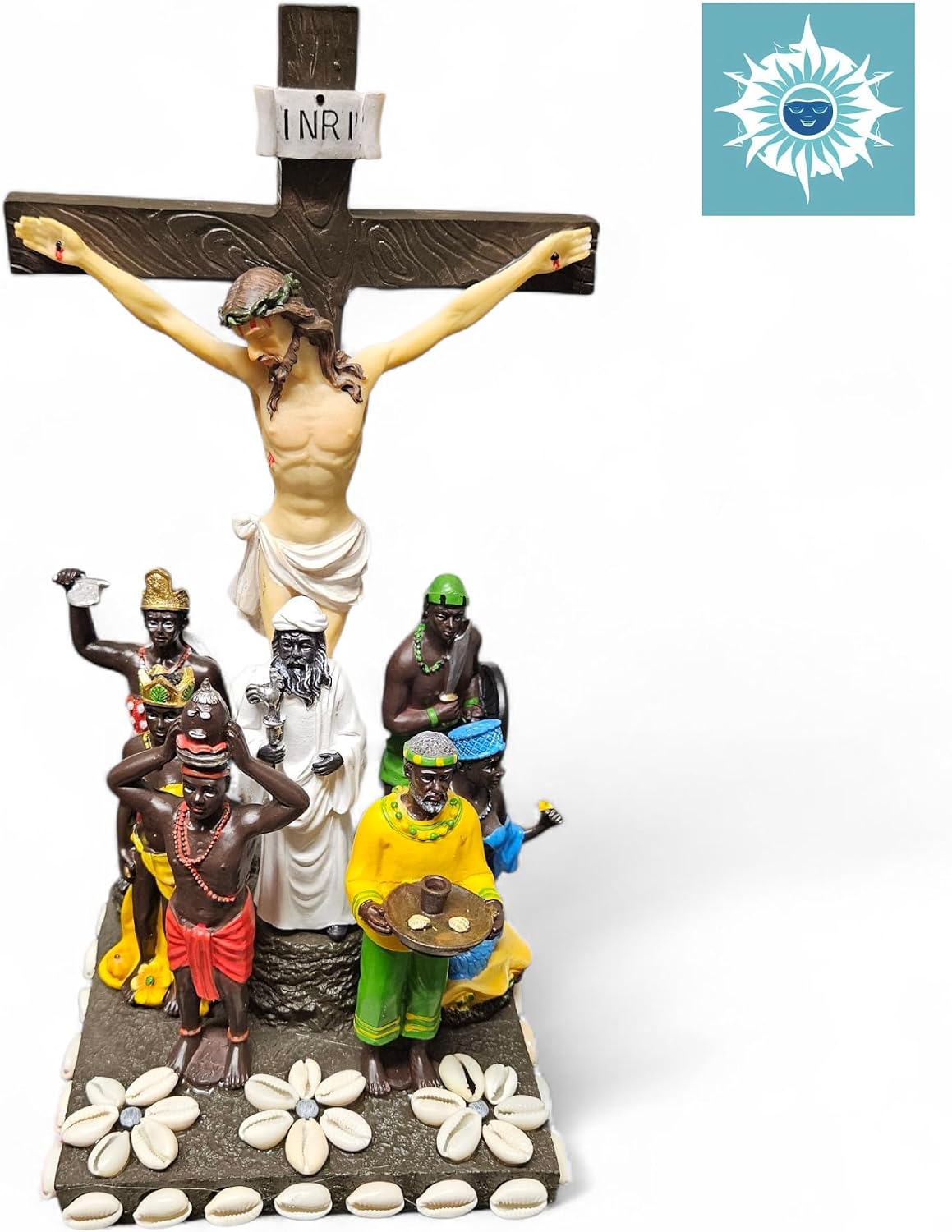 12 inch Seven African Powers Statue | Siete Potencias Africanas | Christ with Oshun, Yemaya, Chango,