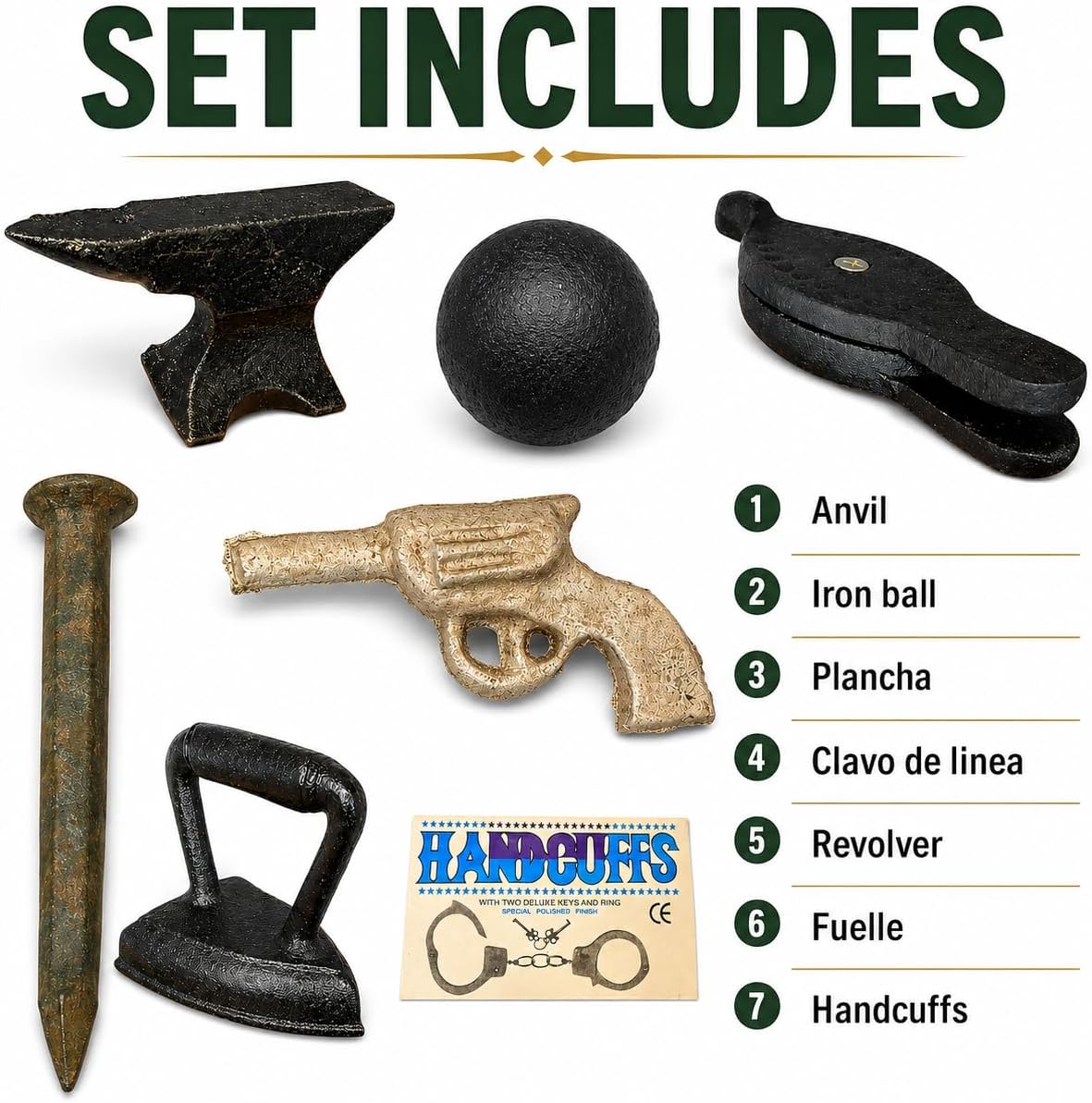 Ogun Tools Refuerzo Full Set – Traditional Yoruba Santeria Iron Tools