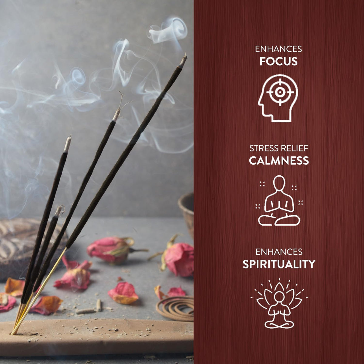 HEM Sandalwood Incense Sticks – 120 Count (Pack of 6 Boxes) – Classic Sandalwood Aroma Incense for M