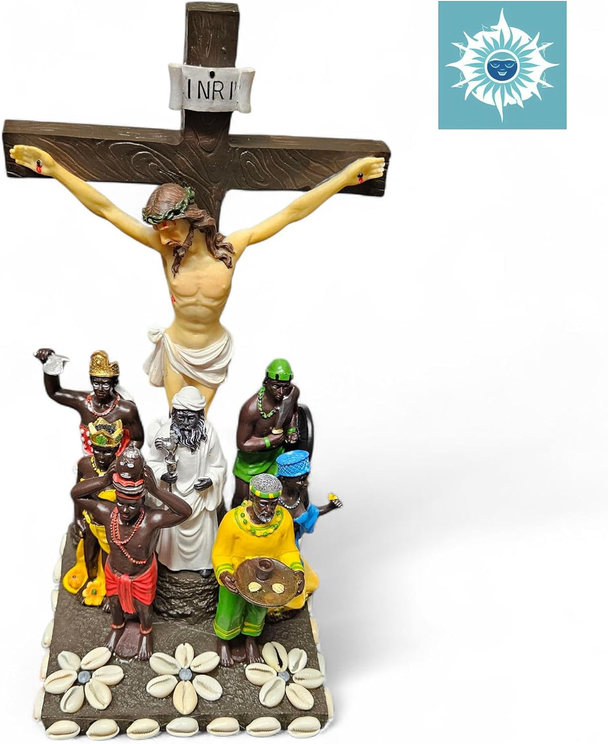 12 inch Seven African Powers Statue | Siete Potencias Africanas | Christ with Oshun, Yemaya, Chango,