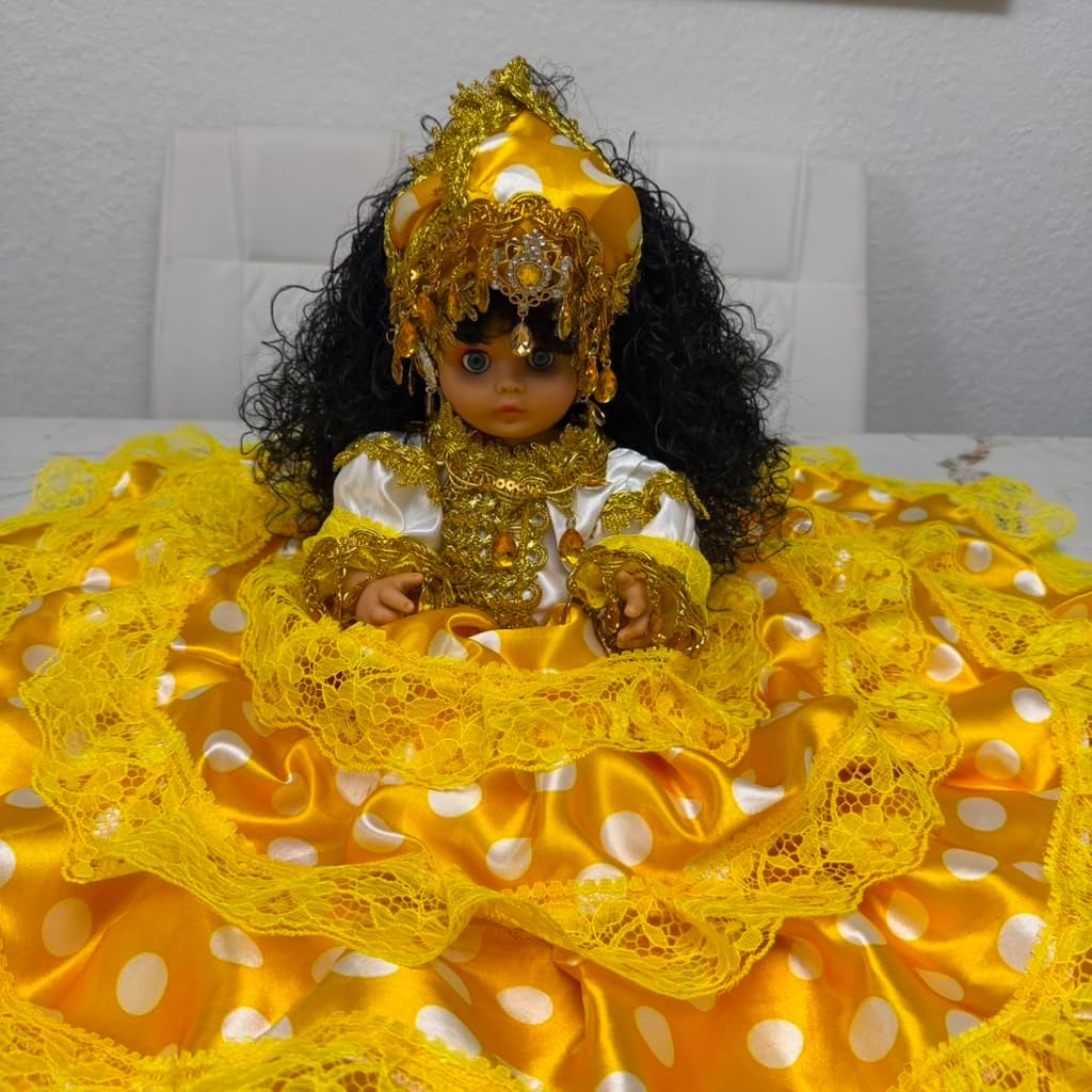 12 Inch Yoruba Gitana Muneca for Santeria Spiritual Altar Decor