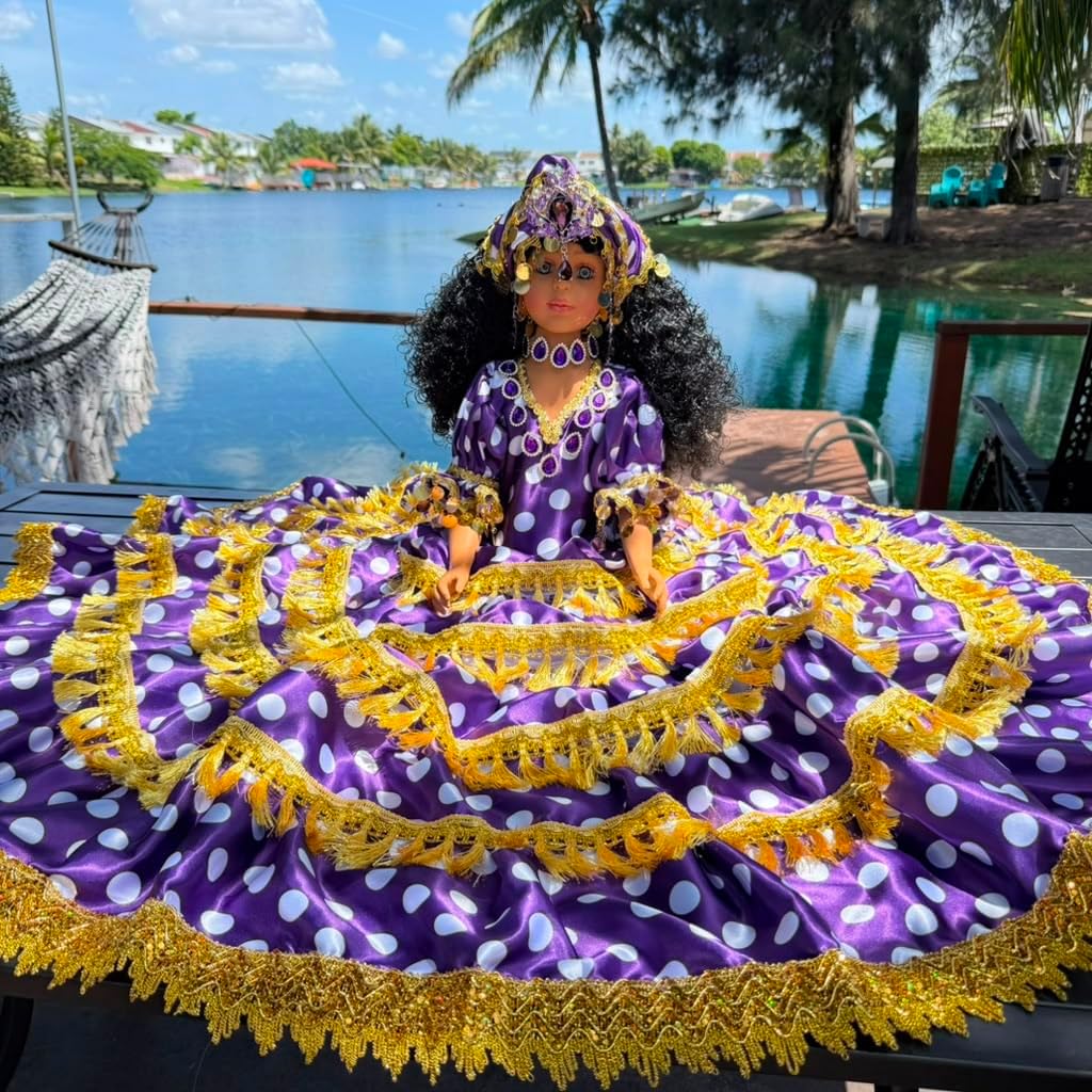 26" Purple Yoruba Gitana Muneca – Spiritual Santeria Altar Decor