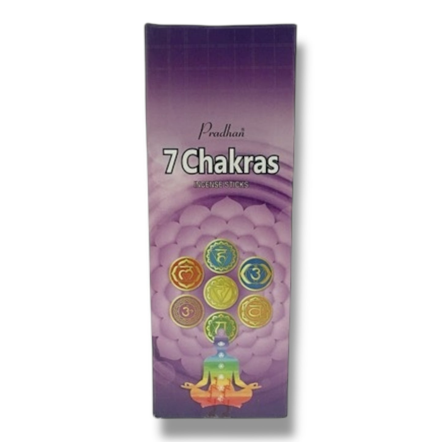 7 Chakras Incense Sticks – 120 Sticks Total – 6 Hexagon Packs of 20 – Balancing & Spiritual Aroma, Hand-Rolled Indian Incense for Chakra Alignment, Meditation & Energy Healing – Pradhan Brand