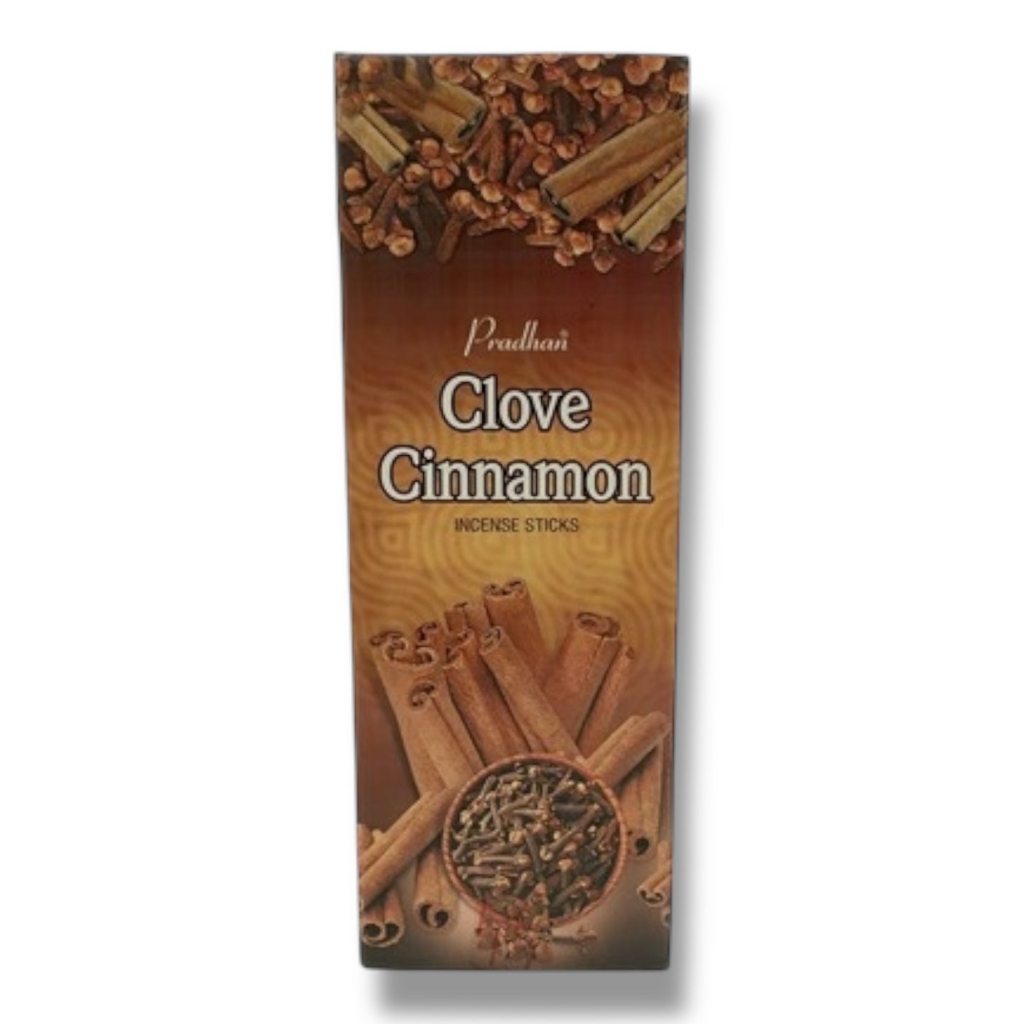 Clove Cinnamon Incense Sticks – 120 Sticks Total – 6 Hexagon Packs of 20 – Warm & Spicy Aroma, Hand-Rolled Indian Incense for Meditation, Cleansing, Relaxation – Pradhan Brand