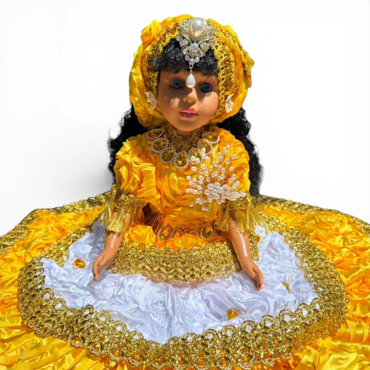 Gitana Spiritual Muneca 21 Inch Yellow Gold Altar Decor Yoruba