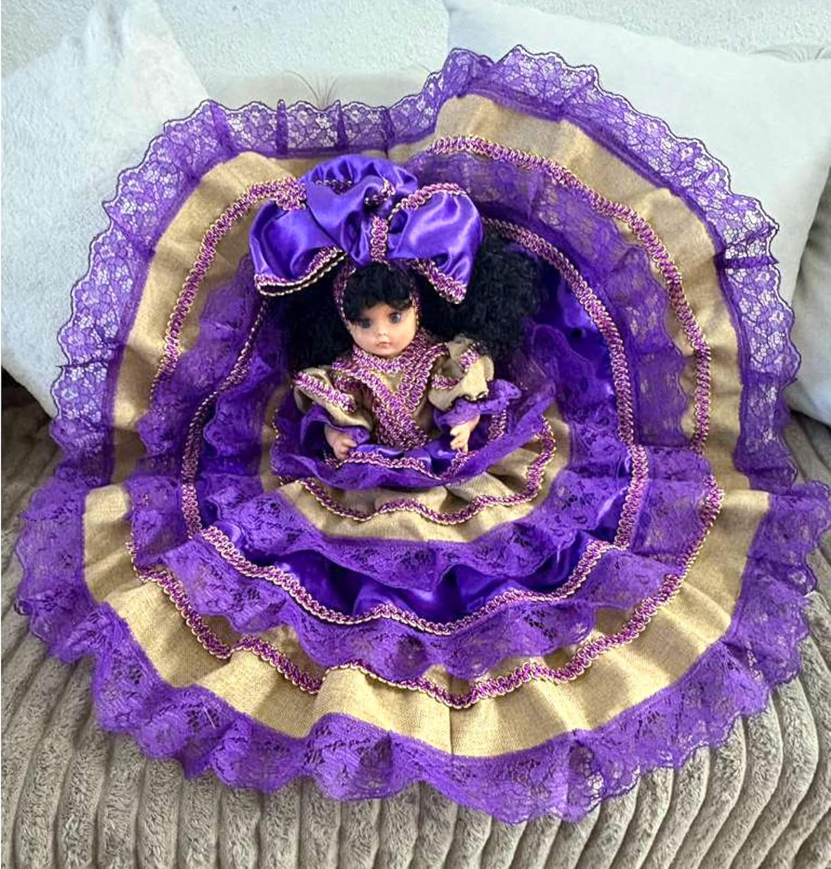 Gitana Muneca Spiritual – Purple San Lazaro Yoruba Orisha Inspired Ritual for Protection, Healing & 