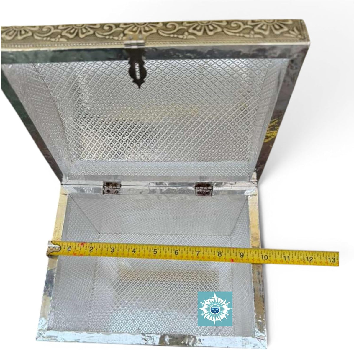 Oduduwa Chest Cofre de Odua Silver Orisha Box for Santeria Ifa Altar, ODDUA Tools Storage, Yoruba Re
