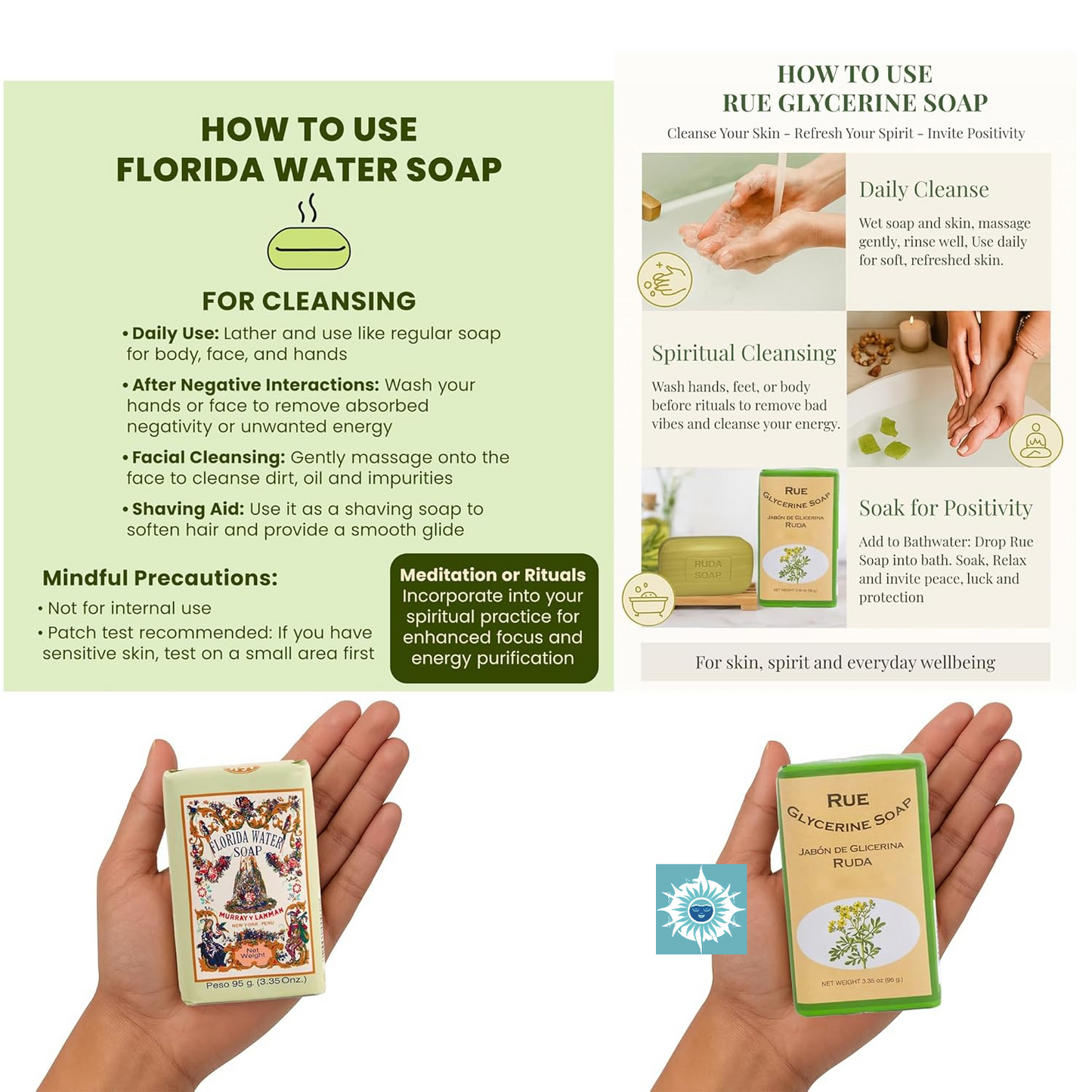 Rue (Ruda) Soap & Spiritual Water Set – 3.5oz Herbal Soap
