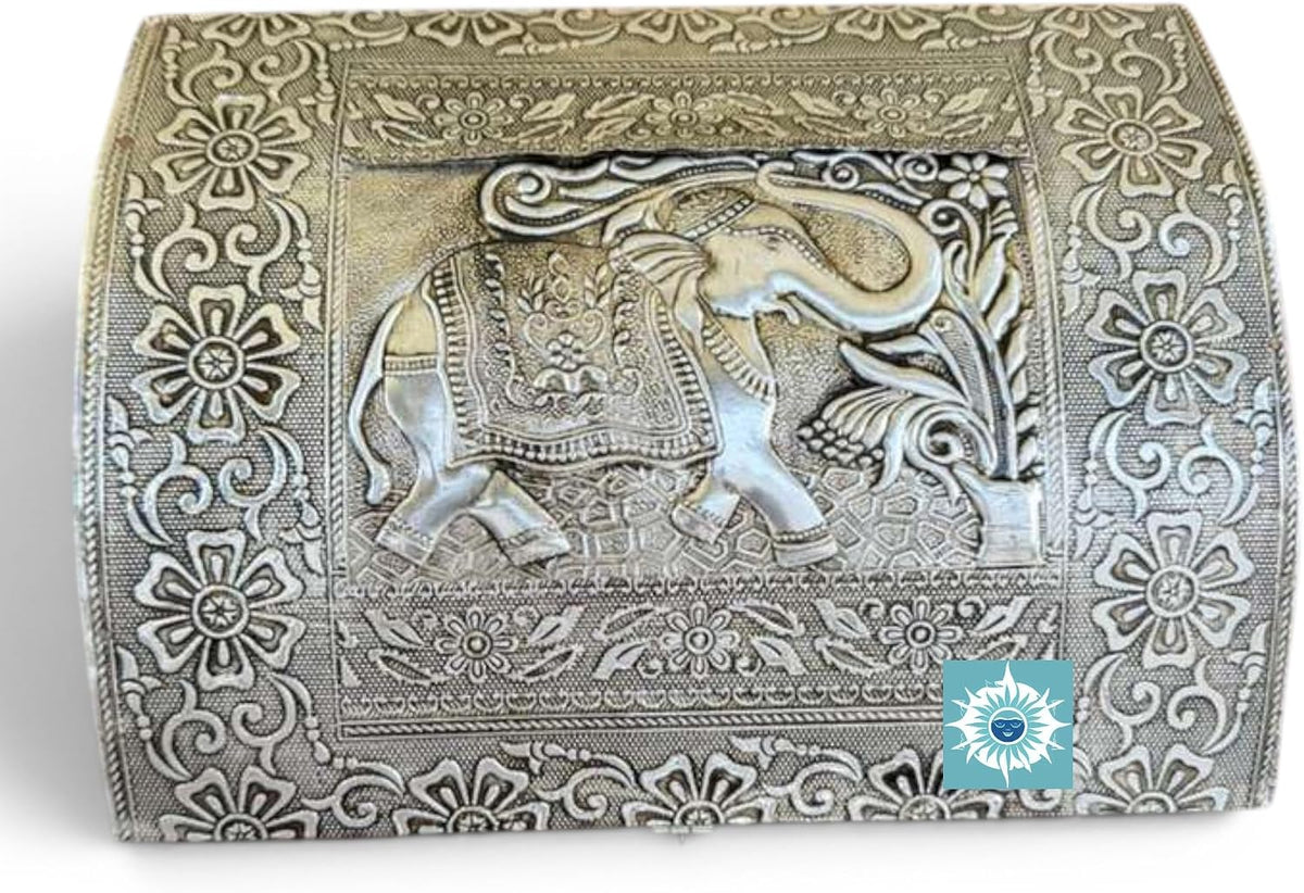 Oduduwa Chest Cofre de Odua Silver Orisha Box for Santeria Ifa Altar, ODDUA Tools Storage, Yoruba Re
