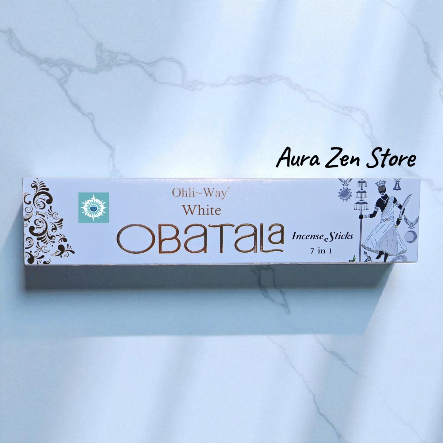 Obatala White Incense Sticks by Ohli-Way – 7-in-1 Spiritual Aromatherapy | 70 Sticks for Peace, Wisdom & Purity