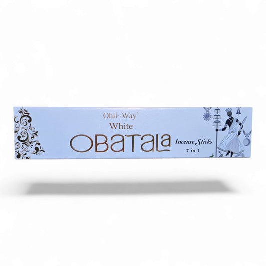 Obatala White Incense Sticks by Ohli-Way – 7-in-1 Spiritual Aromatherapy | 70 Sticks for Peace, Wisdom & Purity