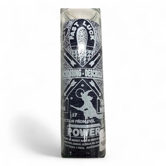 Prayer Candle 7 Day Uncross 8" Vela de Descruza Unscented Pillar Candle in Glass