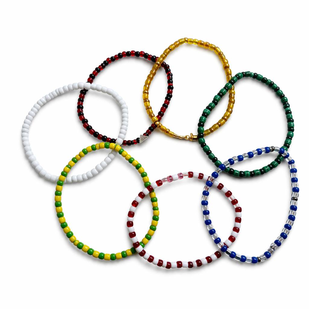 Elegua Elastic Santeria Bracelets for Orula, , Oshun Ilde