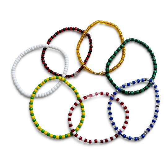 Elegua Elastic Santeria Bracelets for Orula, , Oshun Ilde