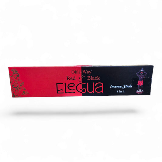 Elegua Red & Black Incense Sticks by Ohli-Way – 7-in-1 Spiritual Aromatherapy | 70 Sticks for Protection, Doors Opening & Guidance (Elegua)