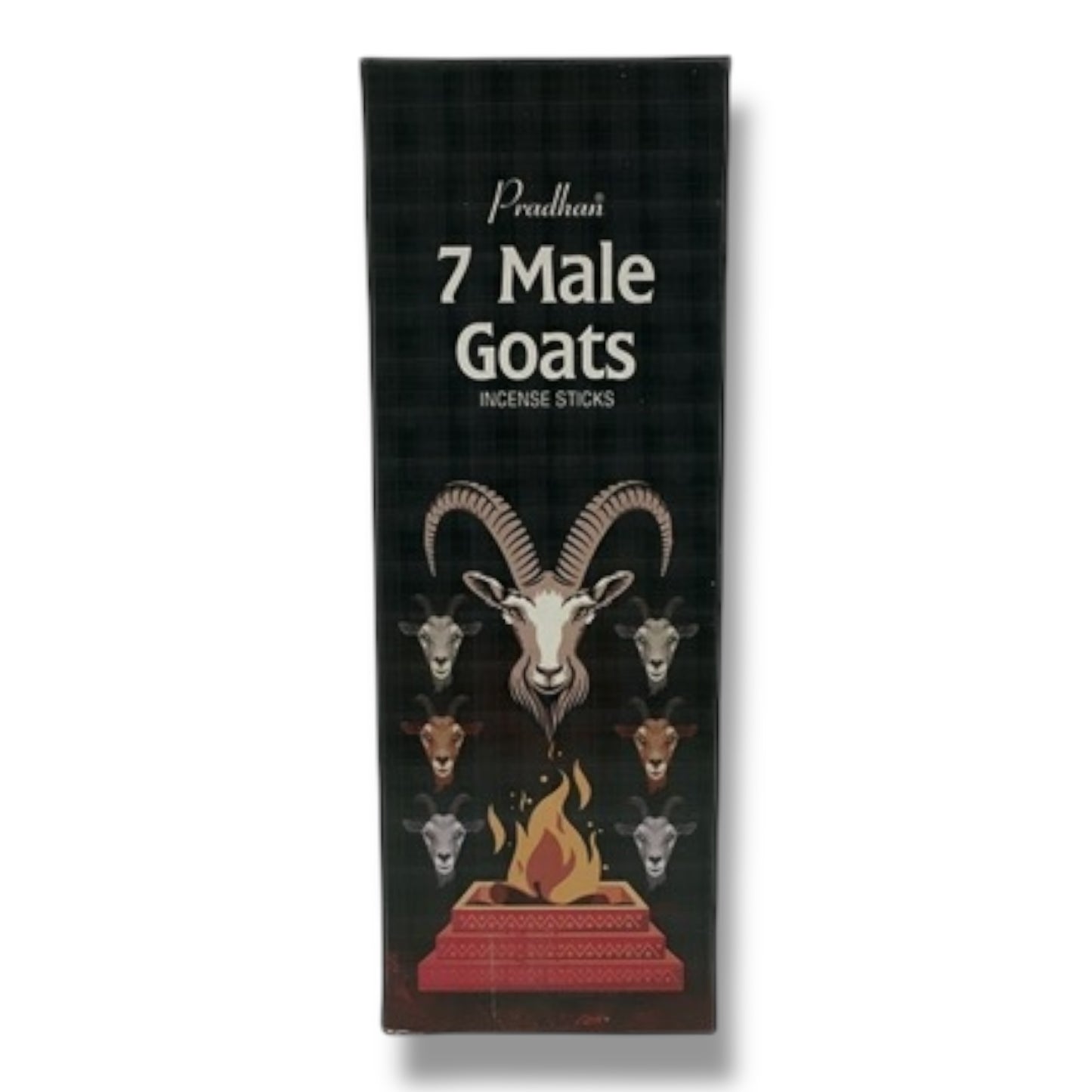 7 Male Goats Incense Sticks – 120 Sticks Total – 6 Hexagon Packs of 20 – Mystical & Herbal Aroma, Hand-Rolled Indian Incense for Rituals, Spiritual Protection, and Cleansing – Pradhan Brand