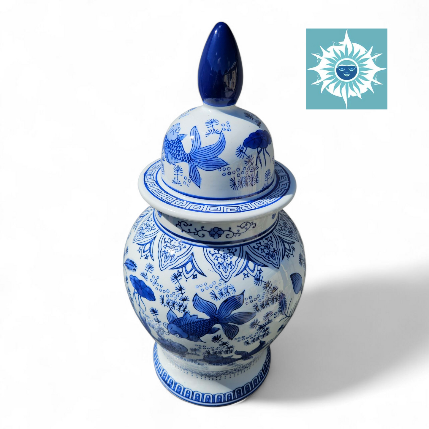 Olokun Porcelain Ginger Jar Potiche 17” – Sopera de