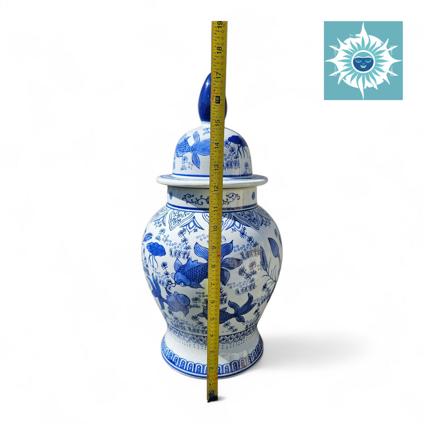 Olokun Porcelain Ginger Jar Potiche 17” – Sopera de